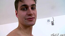 Tough Gay Stud's Wet Oral Tease Before Anal