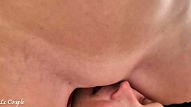 Wife Loves Husband Licking Her Pussy Close Up for Joy