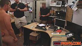 Pawn Shop Clerk Performs Gay Blowjob on Client