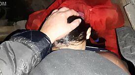 Girls hide from rain in abandoned spot for talk