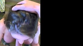 Gorgeous brunette MILF facefucked hard in POV style