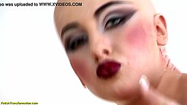 Luca Bella looks amazing in her latex corset while dancing in stockings and pantyhose