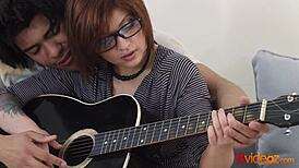 18videoz - Teen 18+ Rebecca Rainbow Fucked by Hot Brazilian in Steamy Session