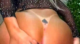 Watch me fuck this blonde's pussy at the family barbecue!