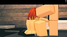 roblox cartoon nerdy ginger girl moans in bedroom