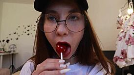 Nothing Unusual, Just Sucking on a Chupa Chups Lollipop