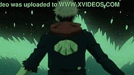 Itadori and Mahito in skyfall scene best quality