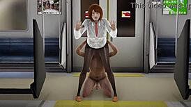 Ochako fucks in metro full video 😈