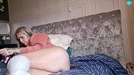 Mature Friend's Hairless Shaved Pussy Masturbation In Homemade Video