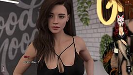 Steps of debauchery 50 - naked girl in the cafe