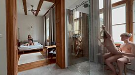 she said yes to joining the gay group fuck in the shower