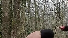 femdom bdsm slut submission in forest