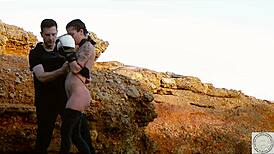 Boxer tied and spanked before rimming dom by sea