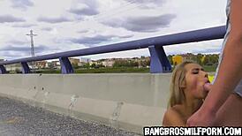 I watch this hot blonde milf get fucked in the ass.