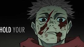 Itadori and Mahito in skyfall scene best quality