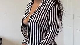 Young Spanish teen proudly displays her stunning assets