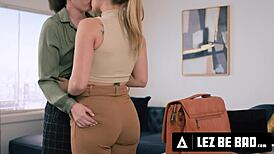 PAWG secretary anna claire clouds dominated by femdom boss casey calvert at work