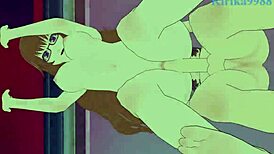 Yoshino feynman and bai mongfa explore intense hentai sex with big tits and creampie