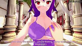 Scathach-skadi have sex on throne in fantasy
