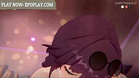 Big ass brunette animation with huge tits and pussy