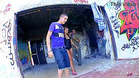 Španska punca govori umazano za jebanje na poti domov posneto.