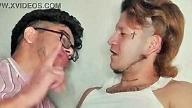 colombian hunk gropes passive guy, making him moan with pleasure