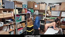 Hey, this rebel teen got caught stealing at the shop!