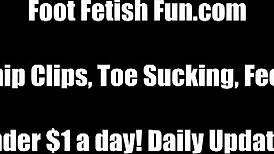 Let Me Give You a Nice Footjob with My Sexy Toes