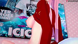 zero two and darling in franxx fantasy