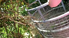 Fuck Buddy Takes Wife Outdoors for Risky Gate Action