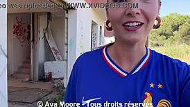 Bukkake Giant: French Slut Sucks Strangers for Euro 2024 Football Cumshots