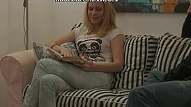 Shy blonde in crazy hardcore sex with blowjob and assfucking