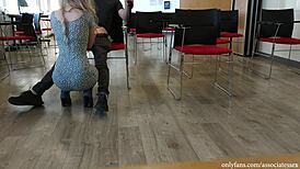 omg! public dick flash, pretty teacher caught me jerking off and helped cum