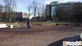 hot brunette's casting turns into hardcore riding session