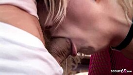 nicole mason and big guy in teen adventure