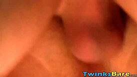 Two slim gay guys trade blowjobs and fuck intensely