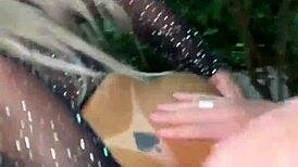 Watch me fuck this blonde's pussy at the family barbecue!