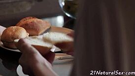 classy european babe gets pussyfucked and facialized