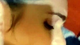 this young wife is giving it good to her work buddy in a hot session