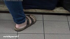 Sweaty tight Asian ass caught on hidden candid camera