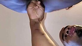 ebony bbw fingers herself to squirting orgasm in blue film