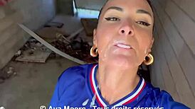 Bukkake Giant: French Slut Sucks Strangers for Euro 2024 Football Cumshots