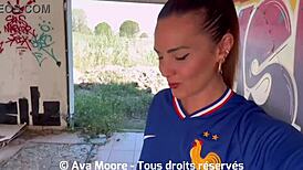 Bukkake Giant: French Slut Sucks Strangers for Euro 2024 Football Cumshots