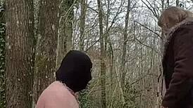 femdom bdsm slut submission in forest