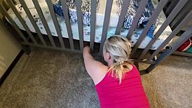 uhh, my pregnant stepmom got stuck under the crib, help!