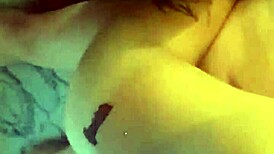 Teen uses butt plug in ffm threesome