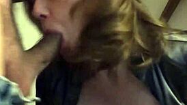 wow, french amateur in black leather pants and satin outfit gives blowjob then doggystyle fuck from behind pov!