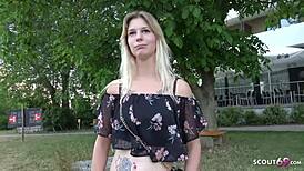 German Scout Seduces 18-Year-Old Student Lara for Cash Fuck