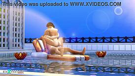 Jade rosa in passionpool sims 4, cum and pool fun