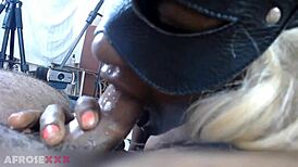 Amazing ebony girl with amazing lips giving an amazing sloppy blowjob for almost 2 hours - part 5 😘